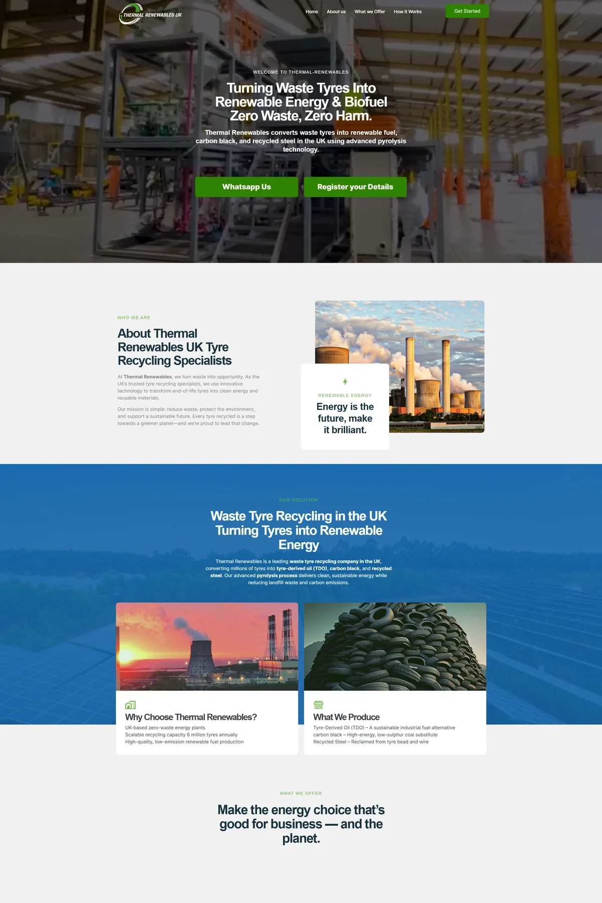 Thermal Renewables website preview